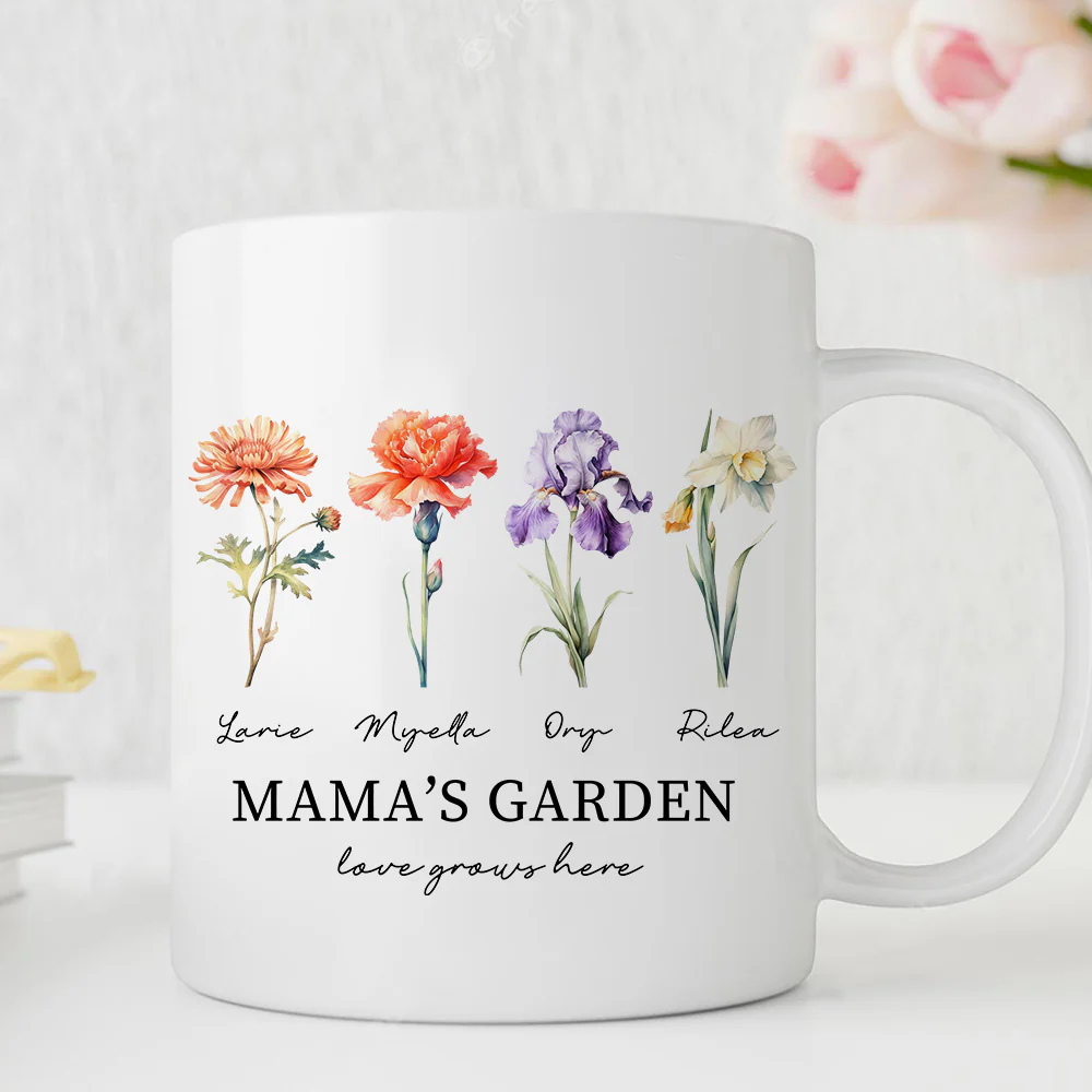 Mom's Garden is Her Children Customized Mug