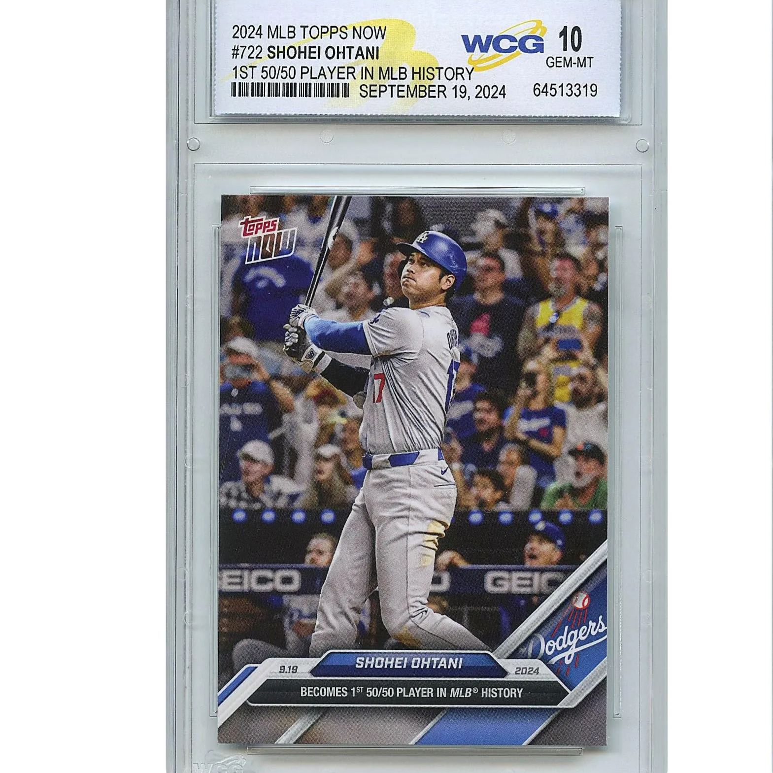 Shohei Ohtani 2024 LA Los Angeles Dodgers Mint Simpsons Baseball Card