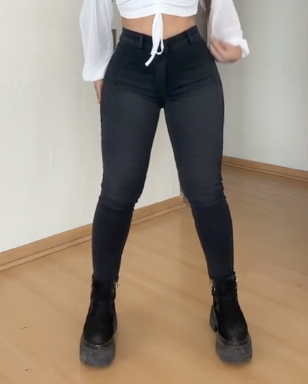 Vaqueros grises de gran elasticidad