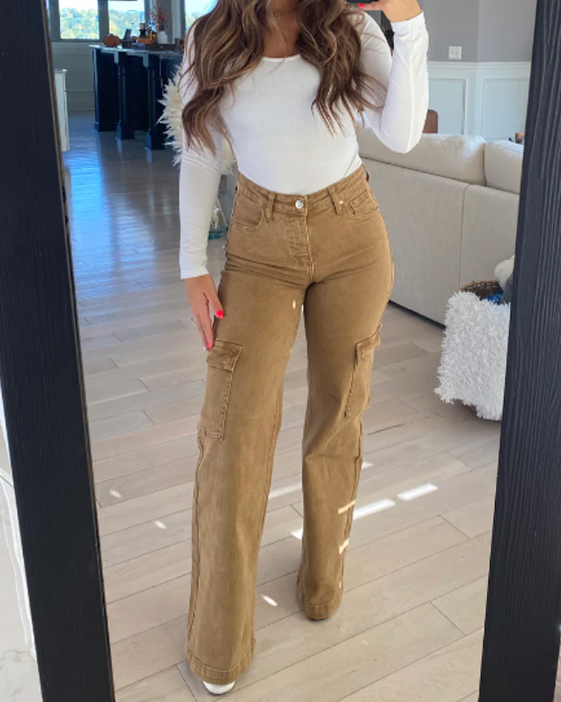 Vaqueros holgados tipo cargo navideños