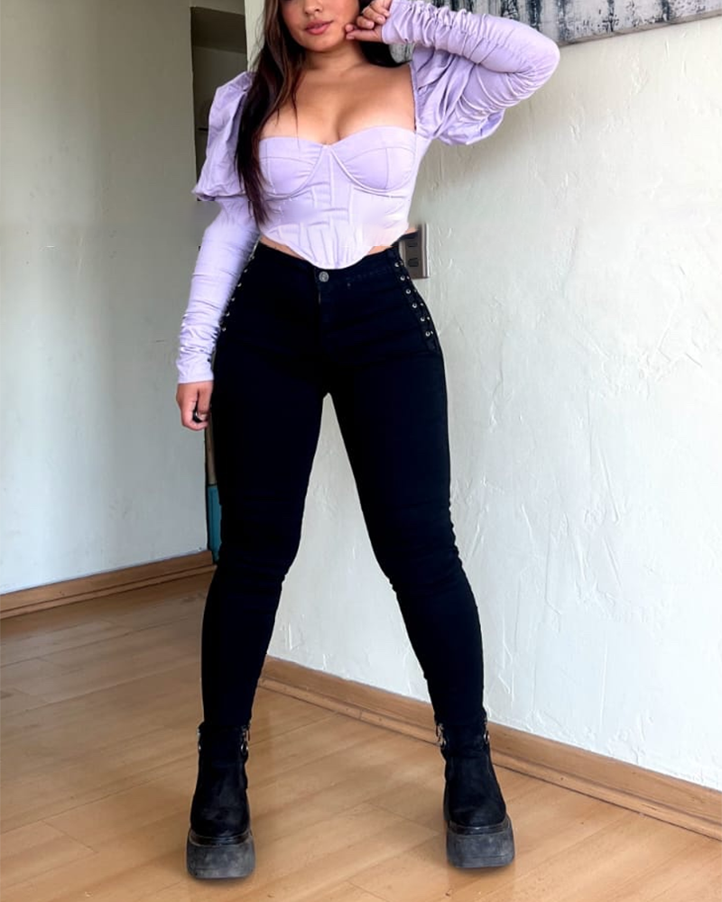 Light Blue Braided Jeans