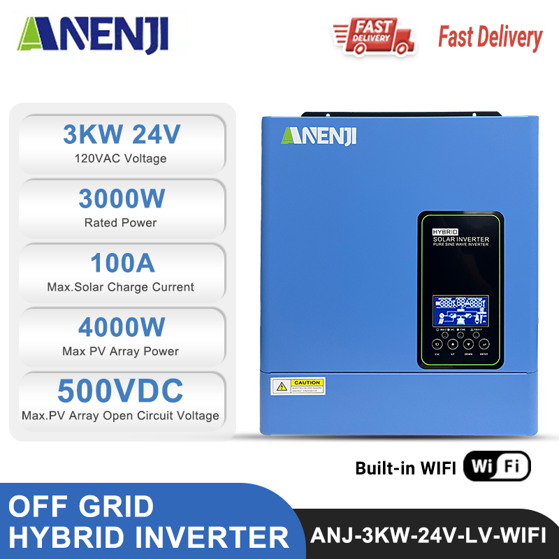 3KW 24V Hybrid Solar Inverter On grid Off grid Inverter with WIFI