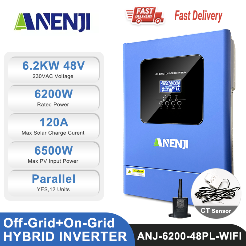 6.2KW/18.6KW 48V Hybrid Inverter/Parallel 3-Phase Inverter On grid Off grid with WIFI