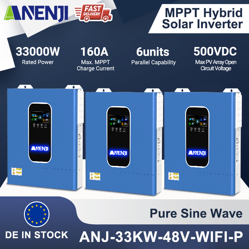 Anenji 33KW 48V Hybrid Inverter/Parallel 3-Phase Inverter On grid Off grid with WIFI-ANENJI