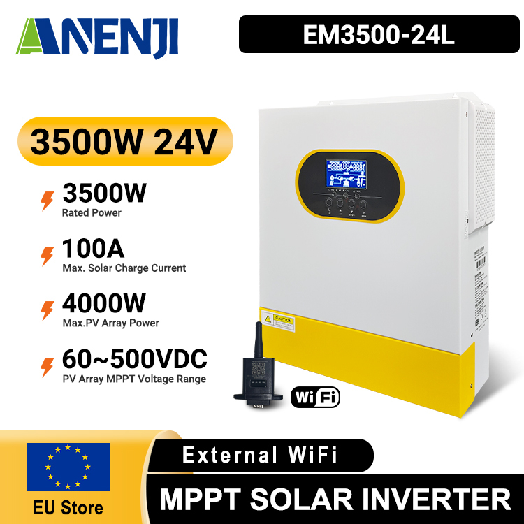 Anenji 3.5KW 48V Hybrid Solar Inverter On grid Off grid Inverter with External WiFi-ANENJI