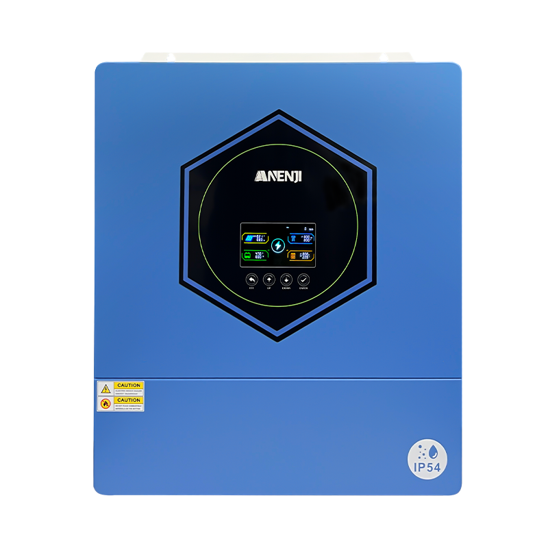 Anenji 11KW 48V Hybrid Solar Inverter Pure Sine Wave 2×MPPT WIFI Up to 6 Units Parallel On‑Off Grid for Home Solar System IP54