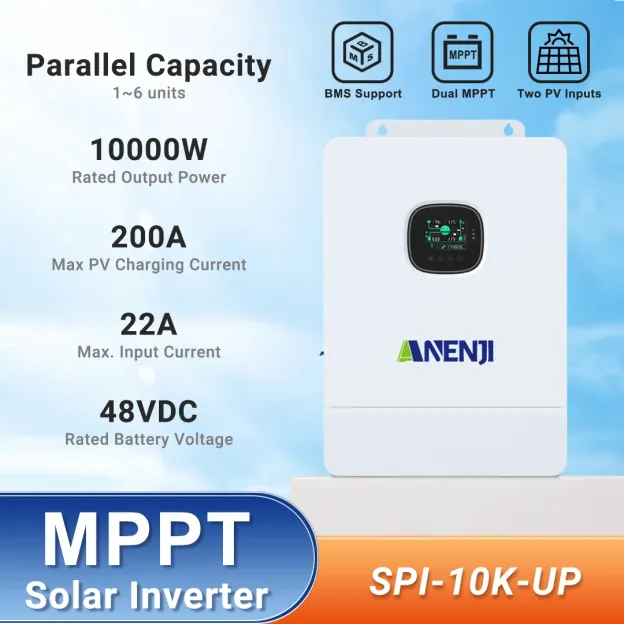 [Shipped from China] 8kw/10kW 48V Hybrid Split-phase Solar Inverter 110/240Vac off-grid Parallel Capacity-ANENJI