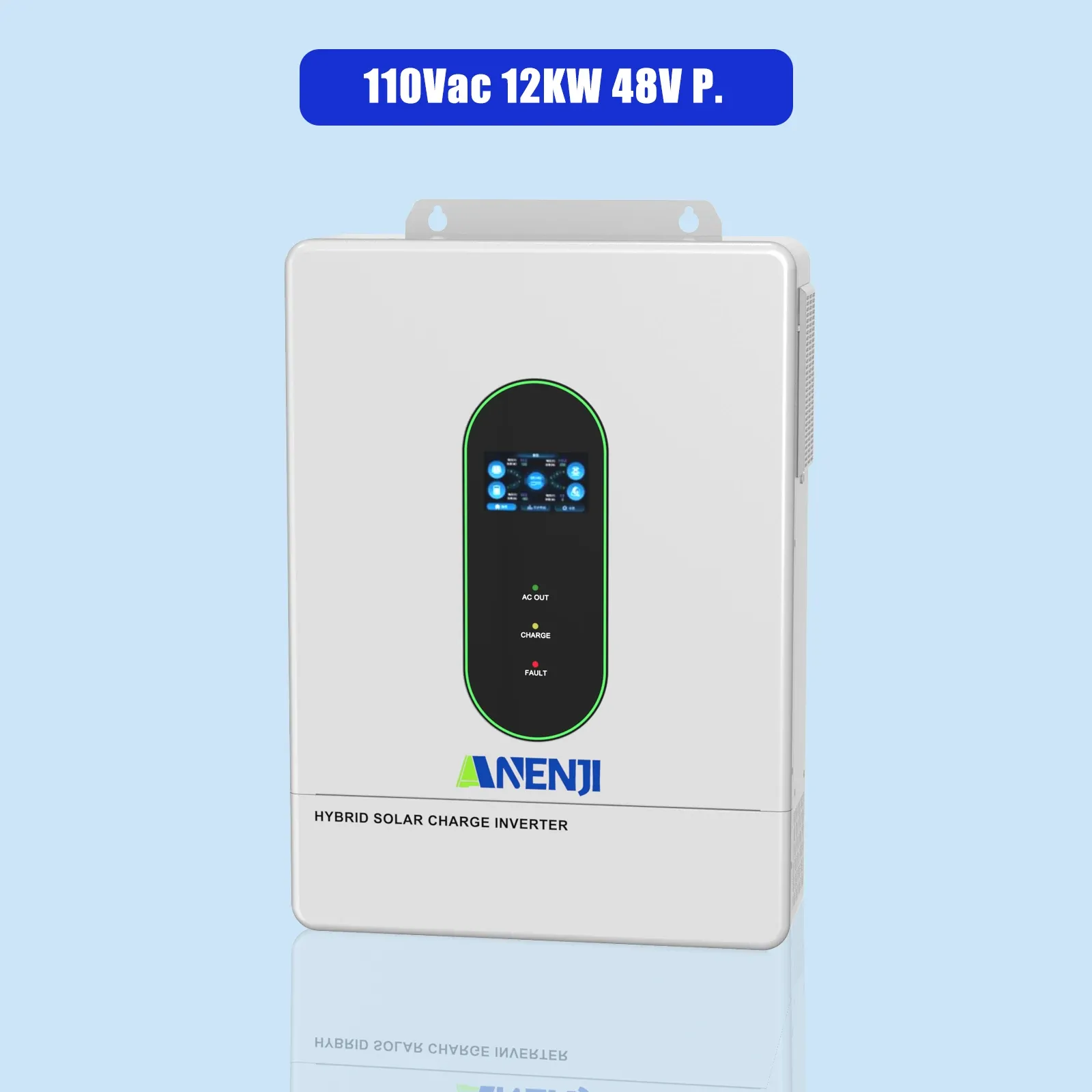 Anenji 12KW 48V Hybrid split-phase Solar Charge Inverter with WiFi CT Optional Parallel Function-ANENJI