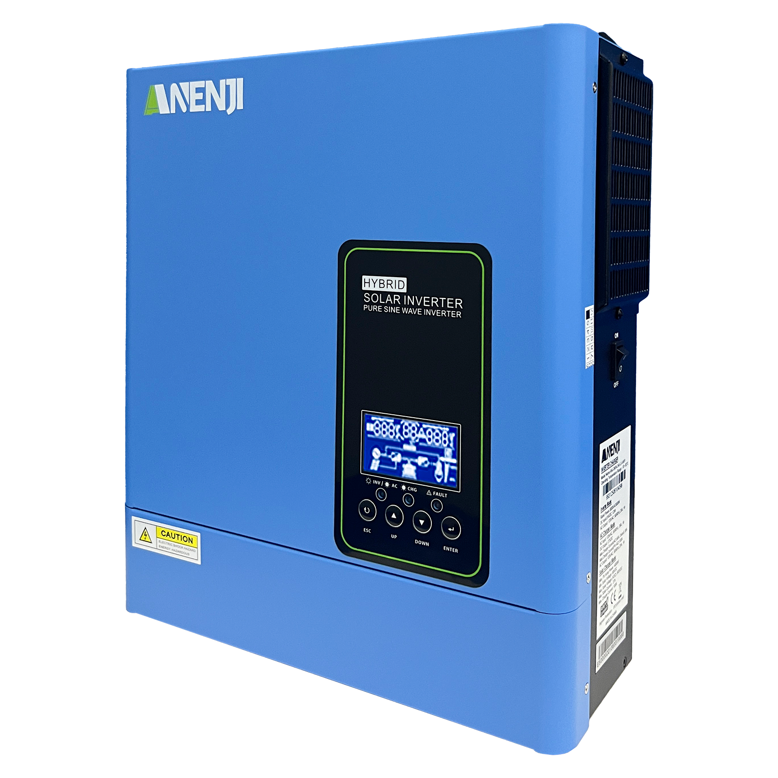 Anenji 3KW 24V Hybrid Solar Inverter On grid Off grid Inverter with WIFI