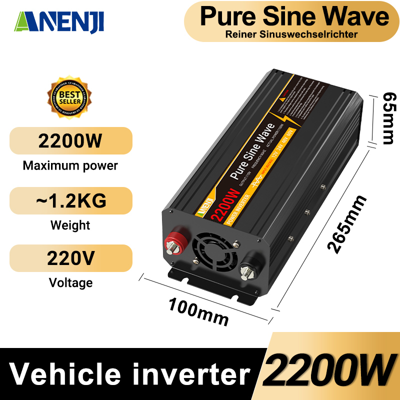 1000W/1800W/2200W/3000W/4000W/5000W/6000W/8000W  110V/220V 12V/24V/48V Pure Sine Wave Inverter Power Inverter-ANENJI