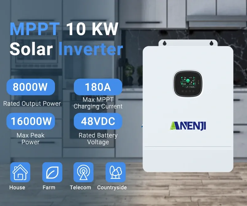 [Shipped from China] 8kw/10kW 48V Hybrid Split-phase Solar Inverter 110/240Vac off-grid Parallel Capacity-ANENJI