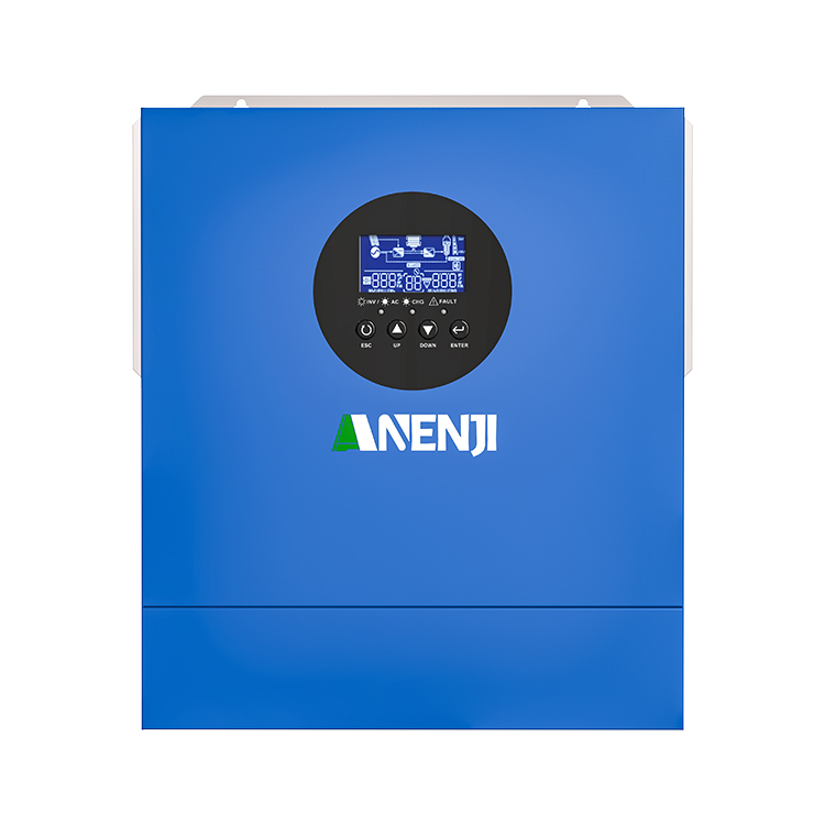 Anenji 2KW 12V hybrid Solar Inverter MPPT Pure sine wave Off grid inverter with WIFI-ANENJI