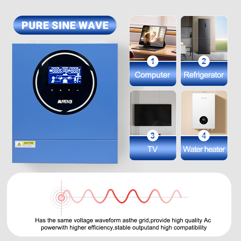 4.2KW 24V Hybrid Solar Inverter On grid Off grid Inverter with WIFI 100A MPPT Dual Outputs