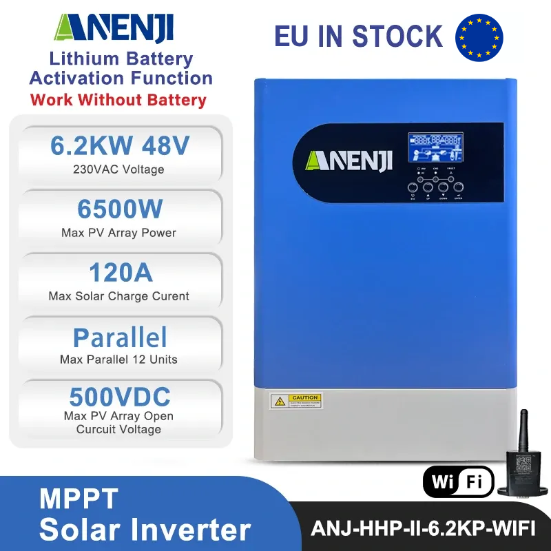 6.2KW 48V MPPT Hybrid Solar Inverter Off-Grid Parallel Function for 12unit Max with WIFI 