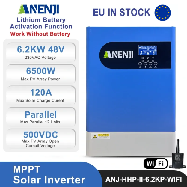 6.2KW 48V MPPT Hybrid Solar Inverter Off-Grid Parallel Function for 12unit Max with WIFI 