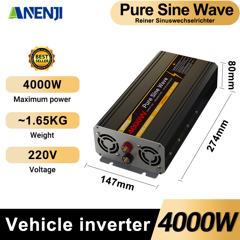 1000W/1800W/2200W/3000W/4000W/5000W/6000W/8000W  110V/220V 12V/24V/48V Pure Sine Wave Inverter Power Inverter-ANENJI