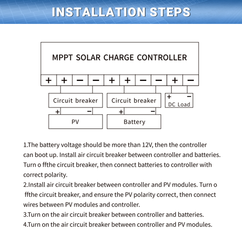 ANENJI, MPPT charge controller 60A, supports 12V 24V 24V 36V 48V, auto voltage detection, battery overcharge protection, plug-in, 180 Voc input, LCD display