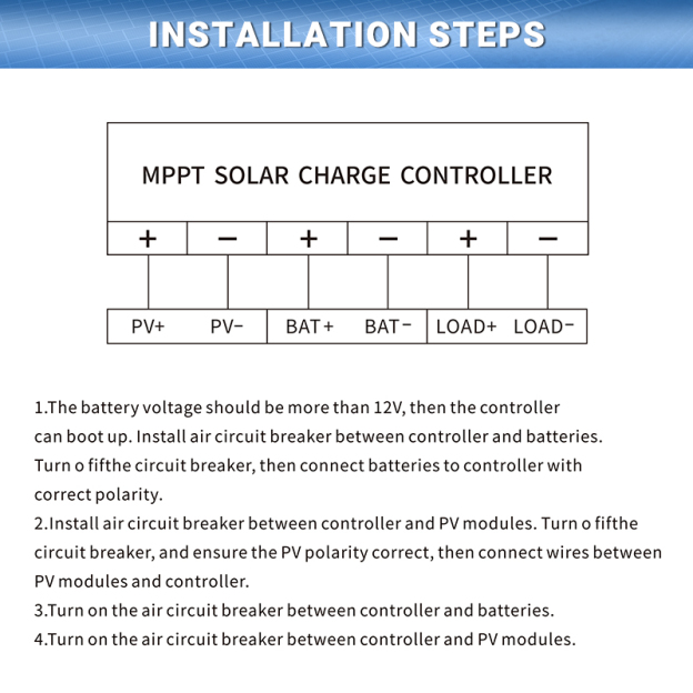 ANENJI, MPPT charge controller 60A, supports 12V 24V 24V 36V 48V, auto voltage detection, battery overcharge protection, plug-in, 180 Voc input, LCD display-ANENJI