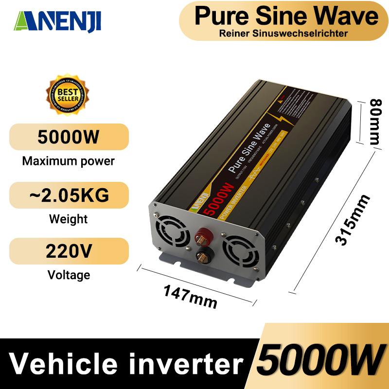 1000W/1800W/2200W/3000W/4000W/5000W/6000W/8000W  110V/220V 12V/24V/48V Pure Sine Wave Inverter Power Inverter-ANENJI