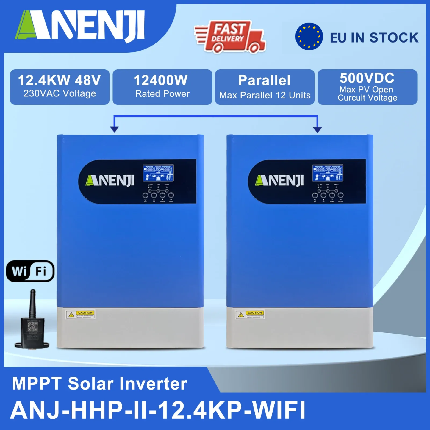 12.4kW 48V MPPT Hybrid Solar Inverter Off-Grid with WIFI Parallel Function for 12unit Max