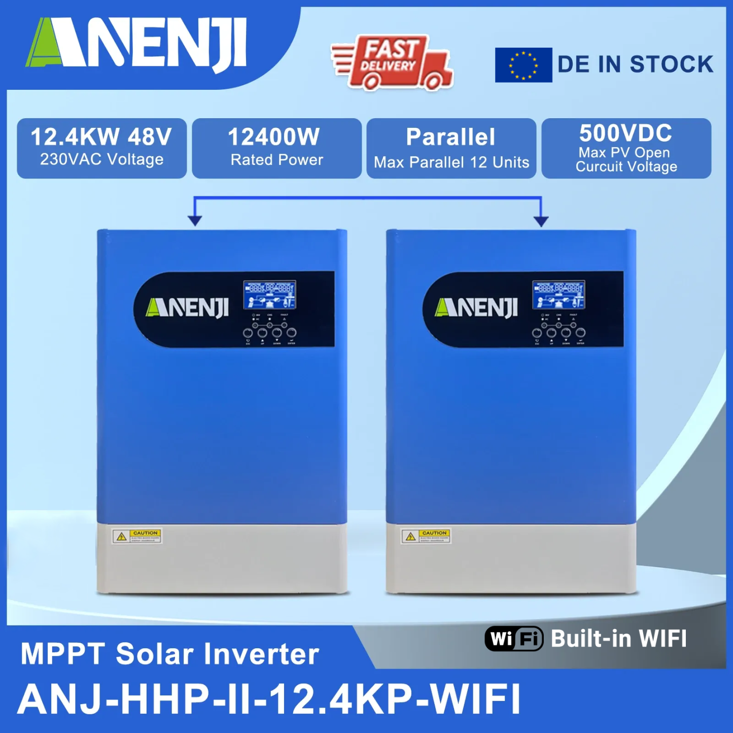 12.4kW 48V MPPT Hybrid Solar Inverter Off-Grid with WIFI Parallel Function for 12unit Max