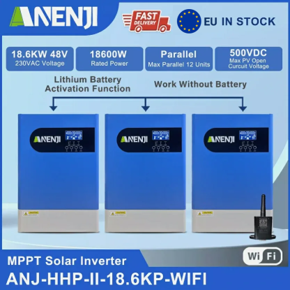 18.6kW 48V MPPT Hybrid Solar Inverter Off-Grid 3-phase Inverter with WIFI Parallel Function for 12unit Max