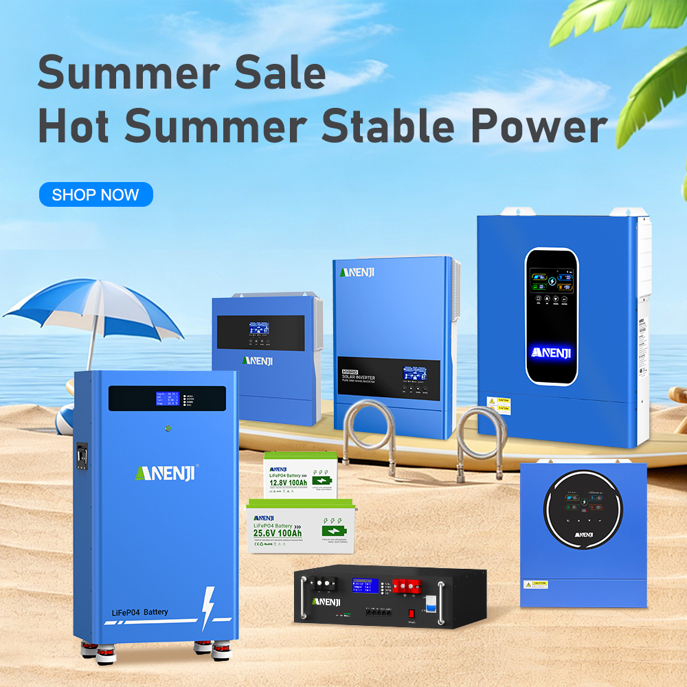 ANENJI Official Store | solar power inverter | LiFePO4 Battery