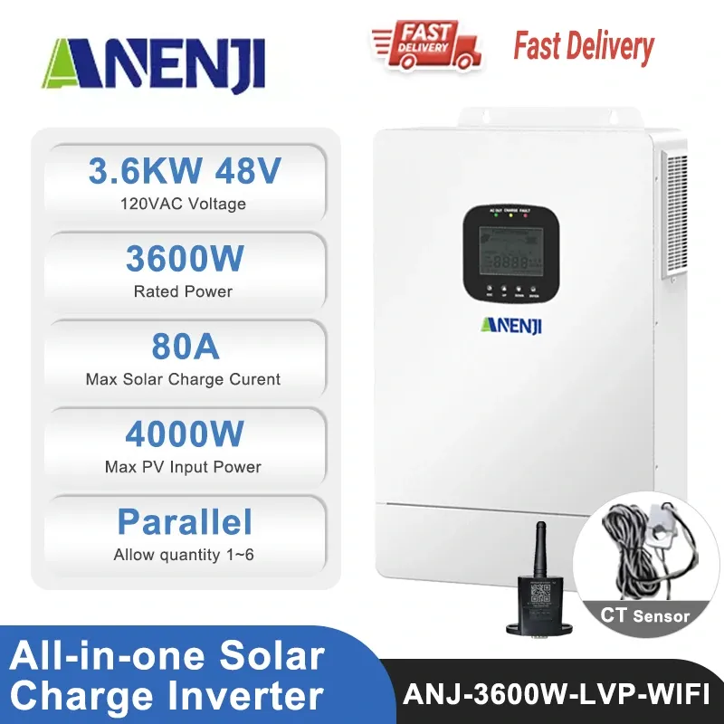 3600W 48V All in One Solar Charge Inverter with WiFi CT Optional Parallel Function