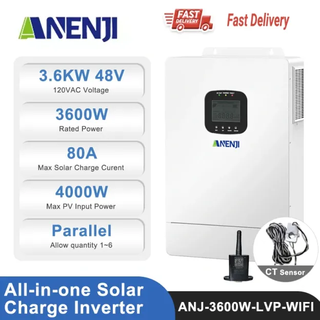3600W 48V All in One Solar Charge Inverter with WiFi CT Optional Parallel Function