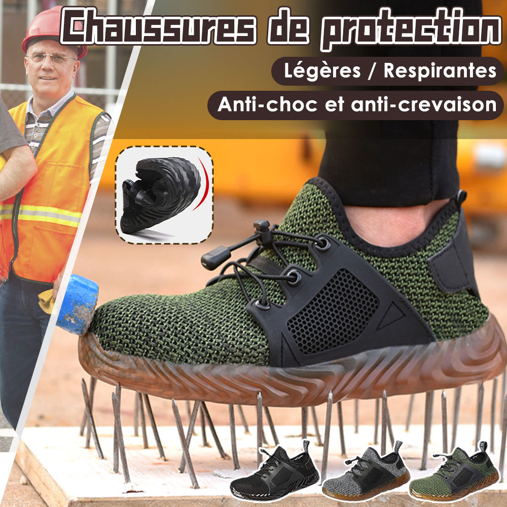 Menermode Anti-Puncture Anti-Collision Men’s Safety Shoes