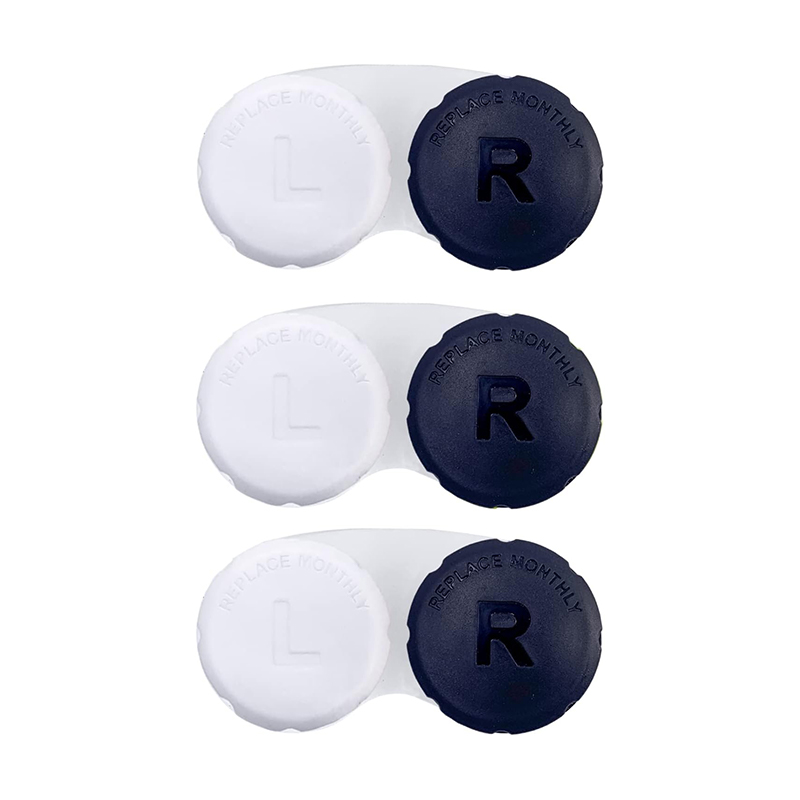 Multi-color Contrast Case for Contact Lens 3 Pcs Set