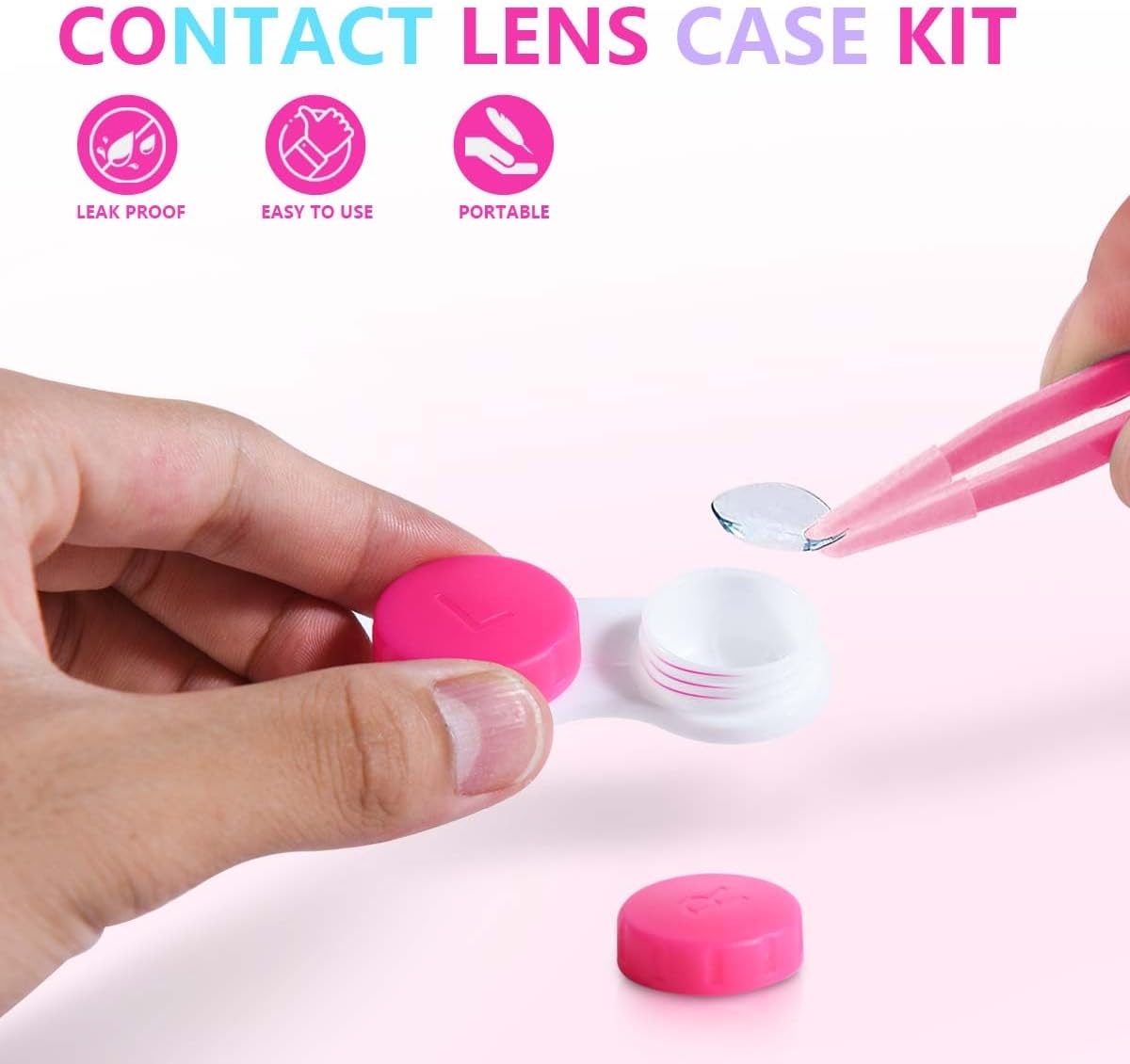 Colorful Contact Lens Case Box Holder Container Soak Storage Kit