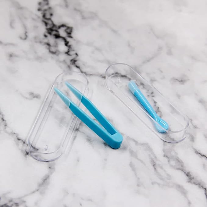 5 pcs Portable Contact Lens Stick Tool Case Set (Inserter/Remover+Tweezer with Soft Tip)