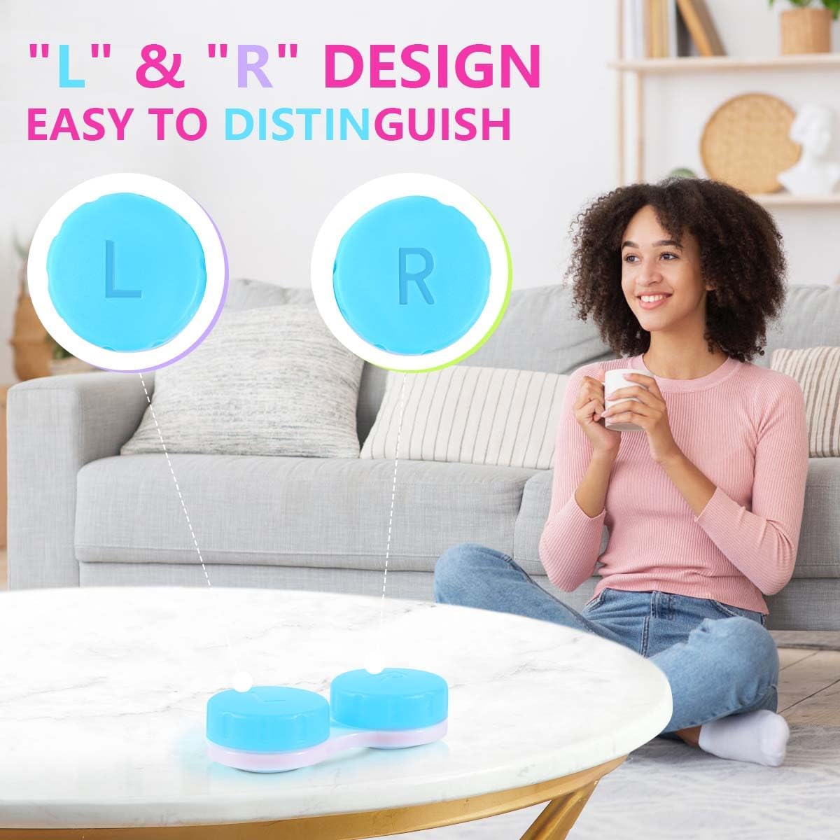 Colorful Contact Lens Case Box Holder Container Soak Storage Kit