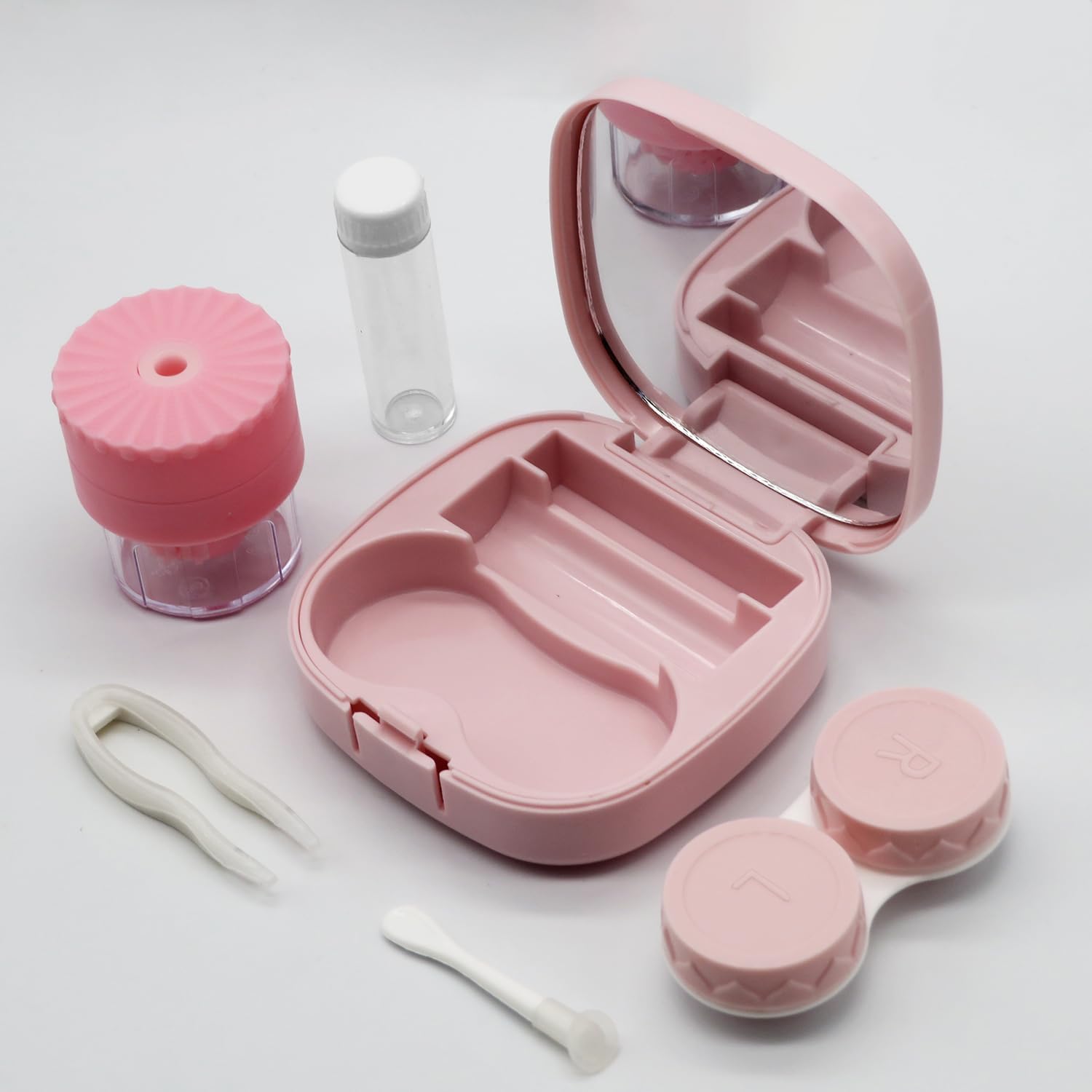 Candy Color Contact Lens Case Travel Kit with Lens Cleaner