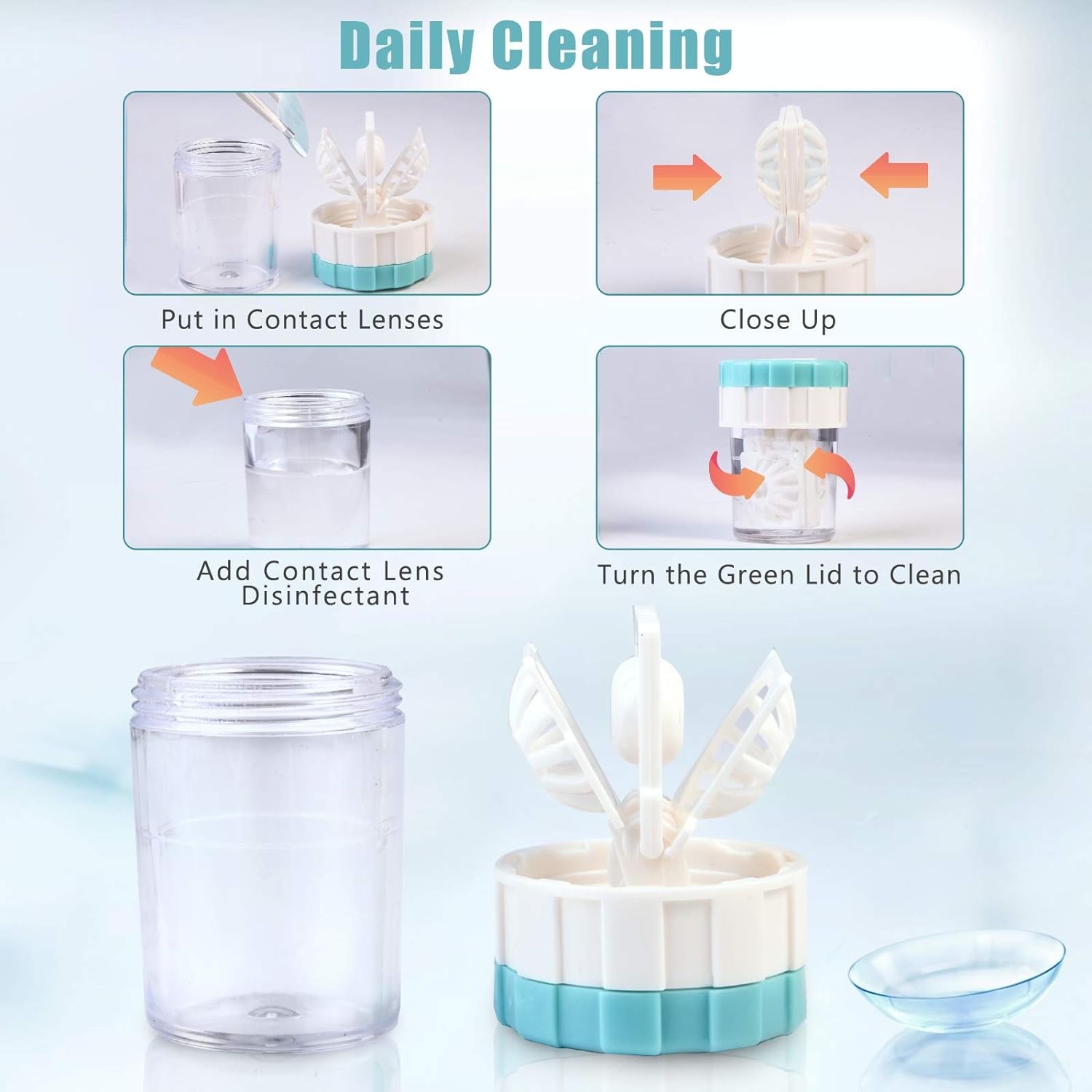 [Copy]Multi-color Contrast Case for Contact Lens 3 Pcs Set