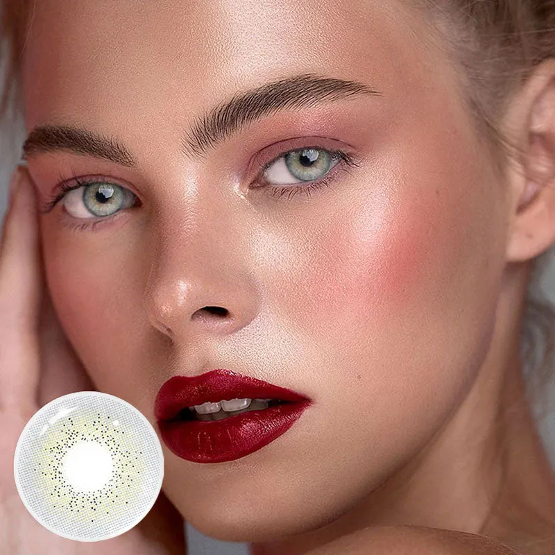 Ocean Cyan-Grey Colored Contacts