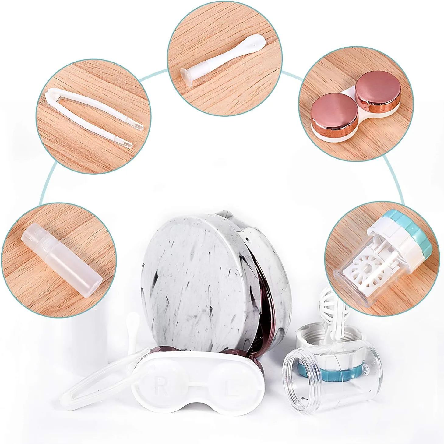 [Copy]Multi-color Contrast Case for Contact Lens 3 Pcs Set