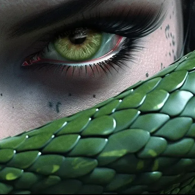 Unibling Green Snake Colored Contacts