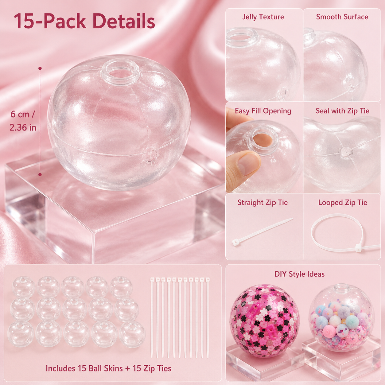 Carinify 15-pack Squishy Ball Skin 