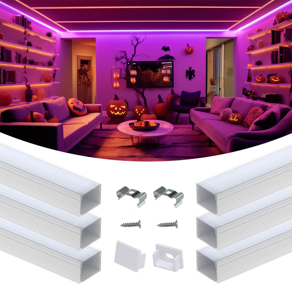 Muzata 3.3FT/1M Plus-Size LED Channel System for Waterproof Silver LED Strip Channel 18x13mm Spotless Milky White Cover U103 WW
