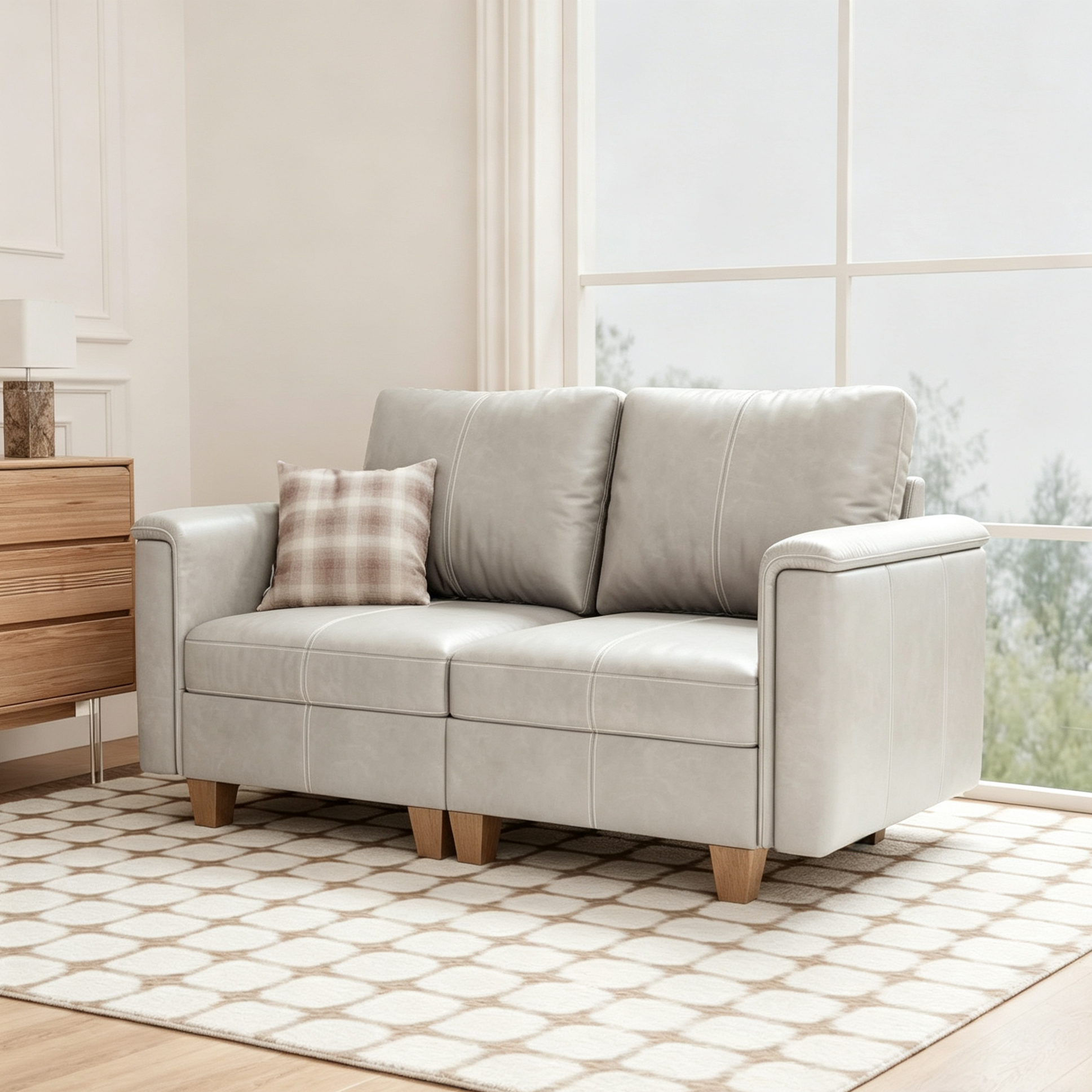 Nexus 2-Seat Sofa | Faux Leather Couch