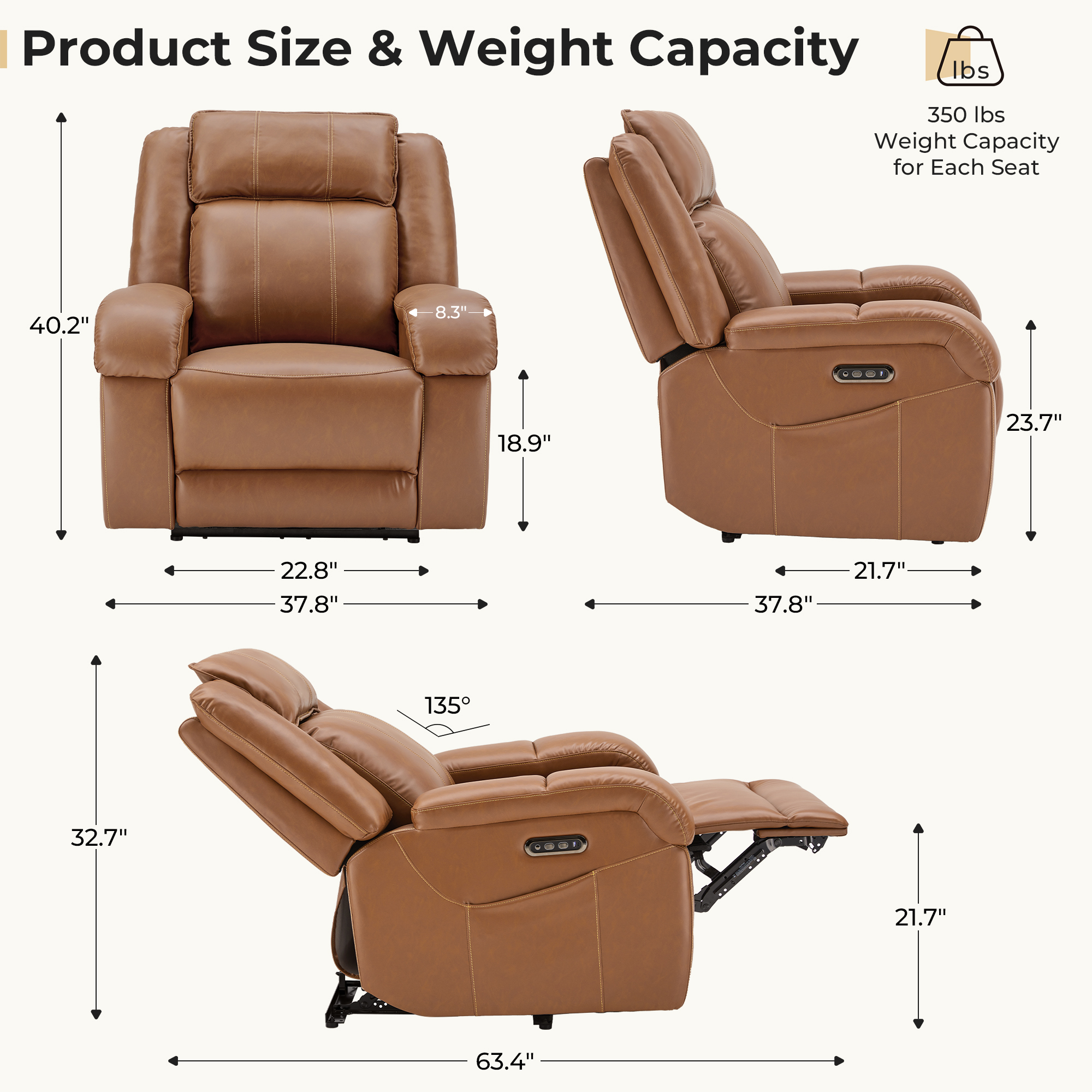 Wall Hugger Recliners | Leather Recliner | SITJOY