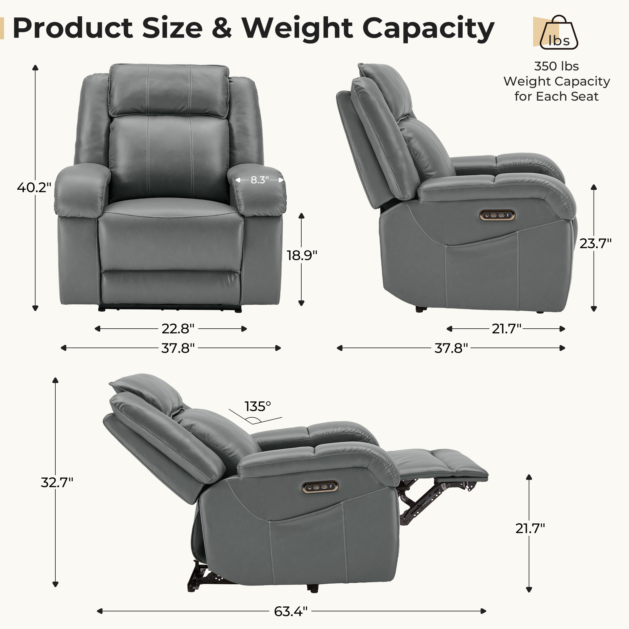 Wall Hugger Recliners | Leather Recliner | SITJOY