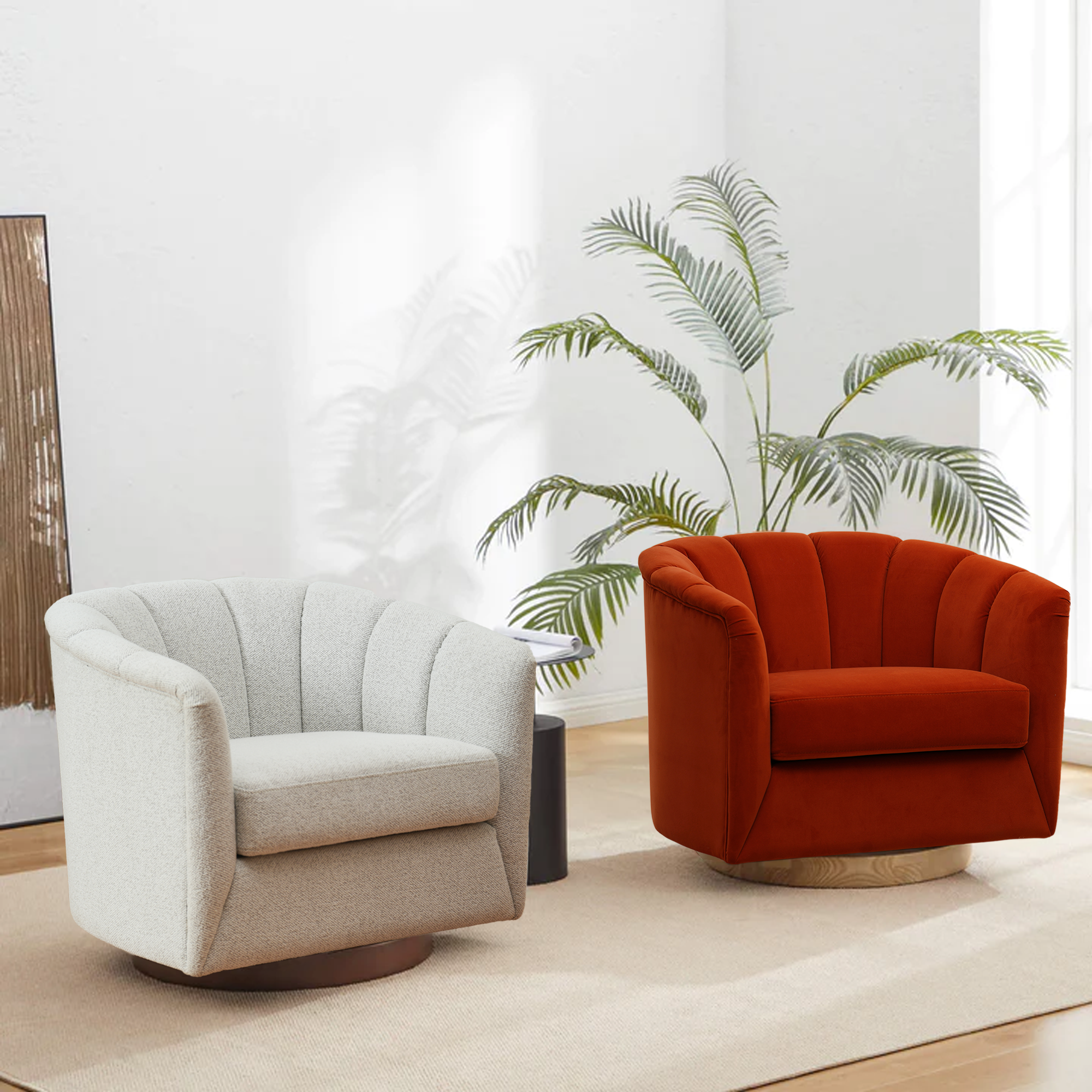 Wolen Modern Swivel Accent Chair