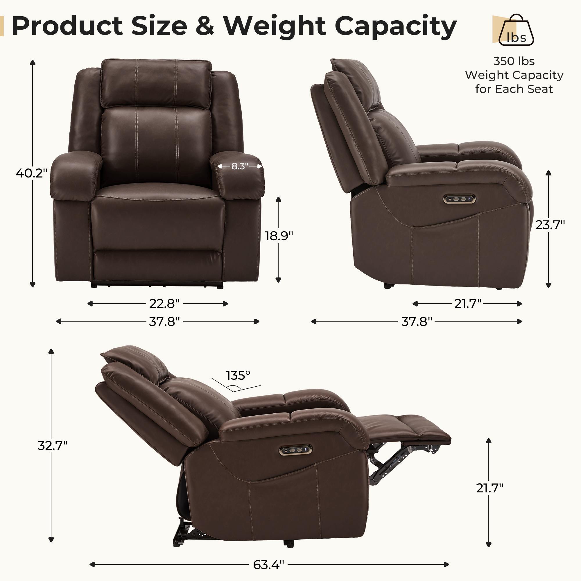 Wall Hugger Recliners | Leather Recliner | SITJOY