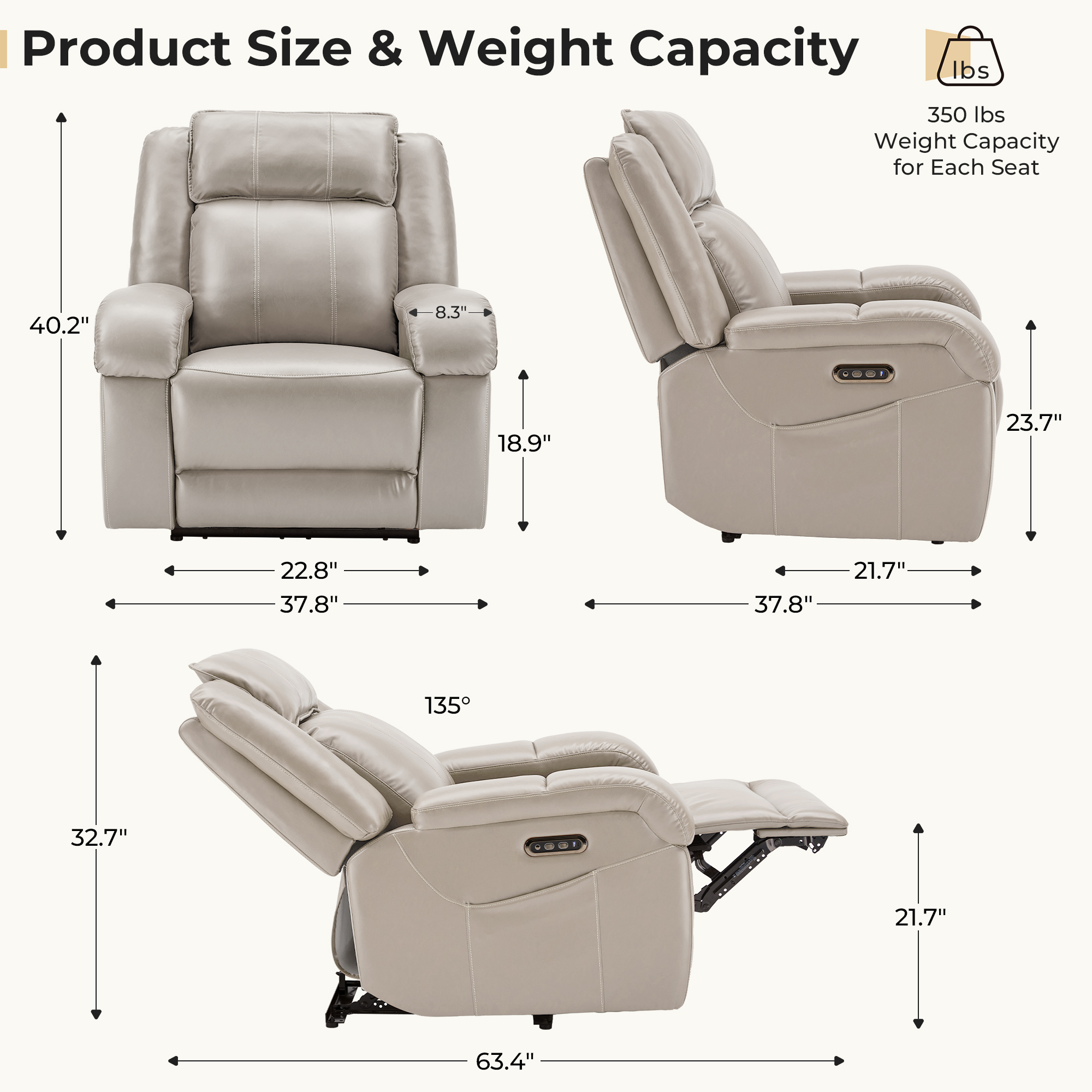 Wall Hugger Recliners | Leather Recliner | SITJOY
