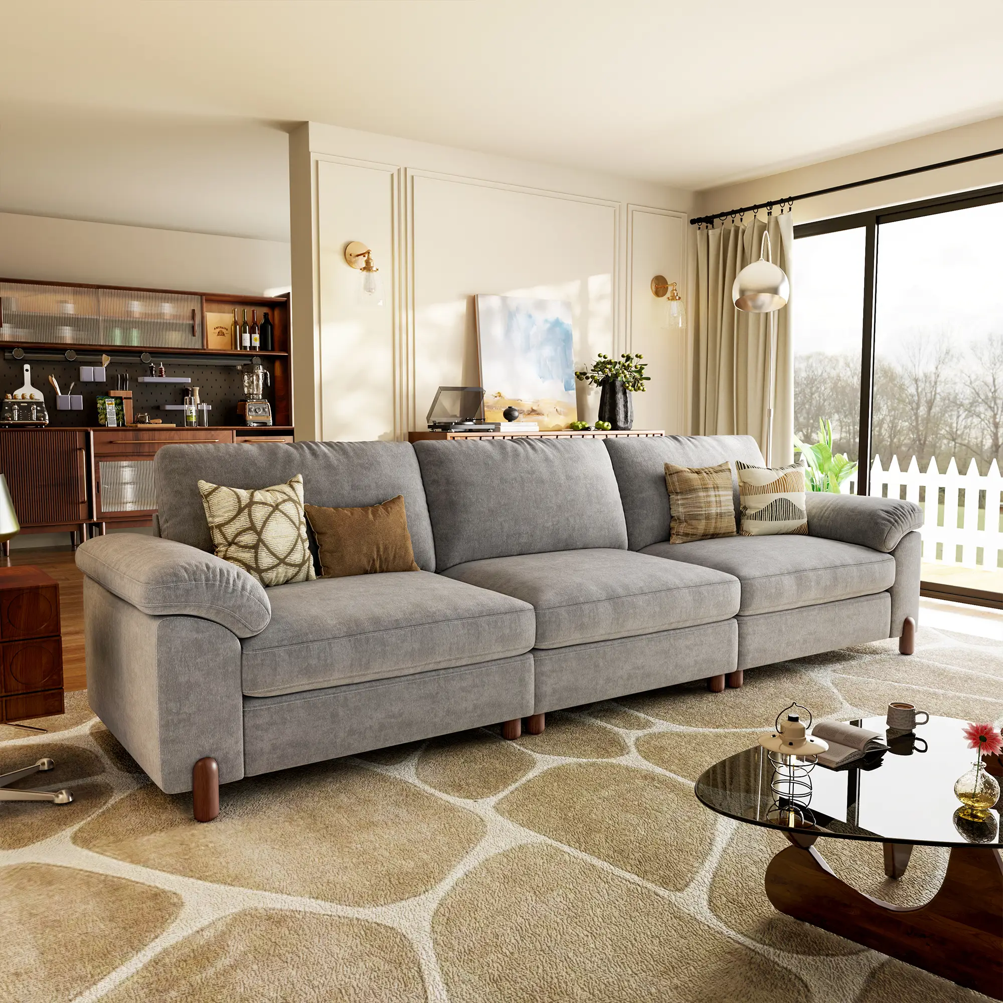 Vista 3-Seat Genuine Leather Sofa | Living Room