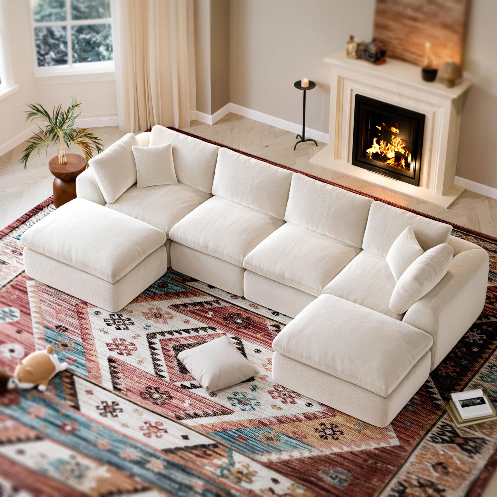 Haven 6-Seat U-Shaped Cloud Modular Sectional