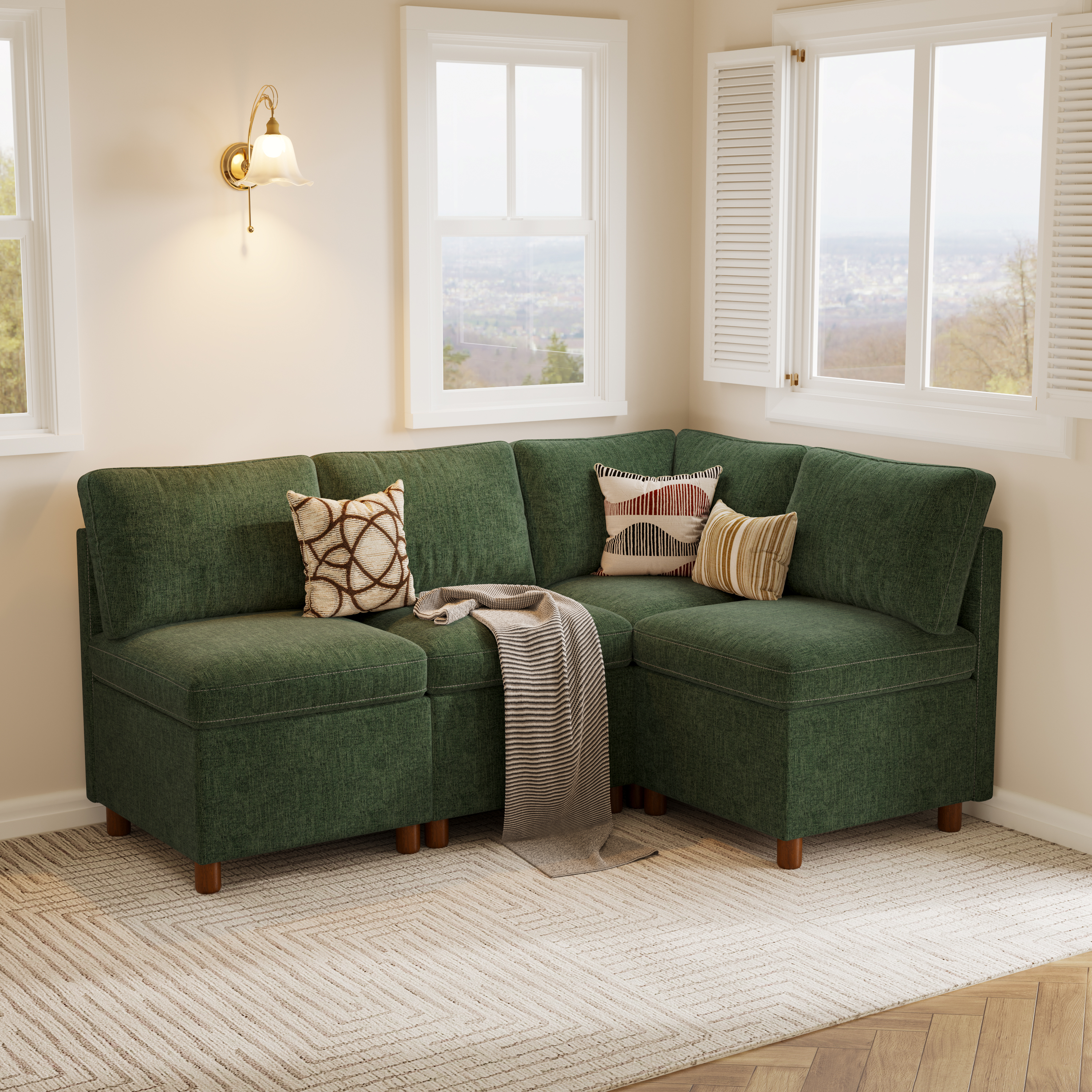  SITJOY Breakfast Nook Bench with Storage DC-01